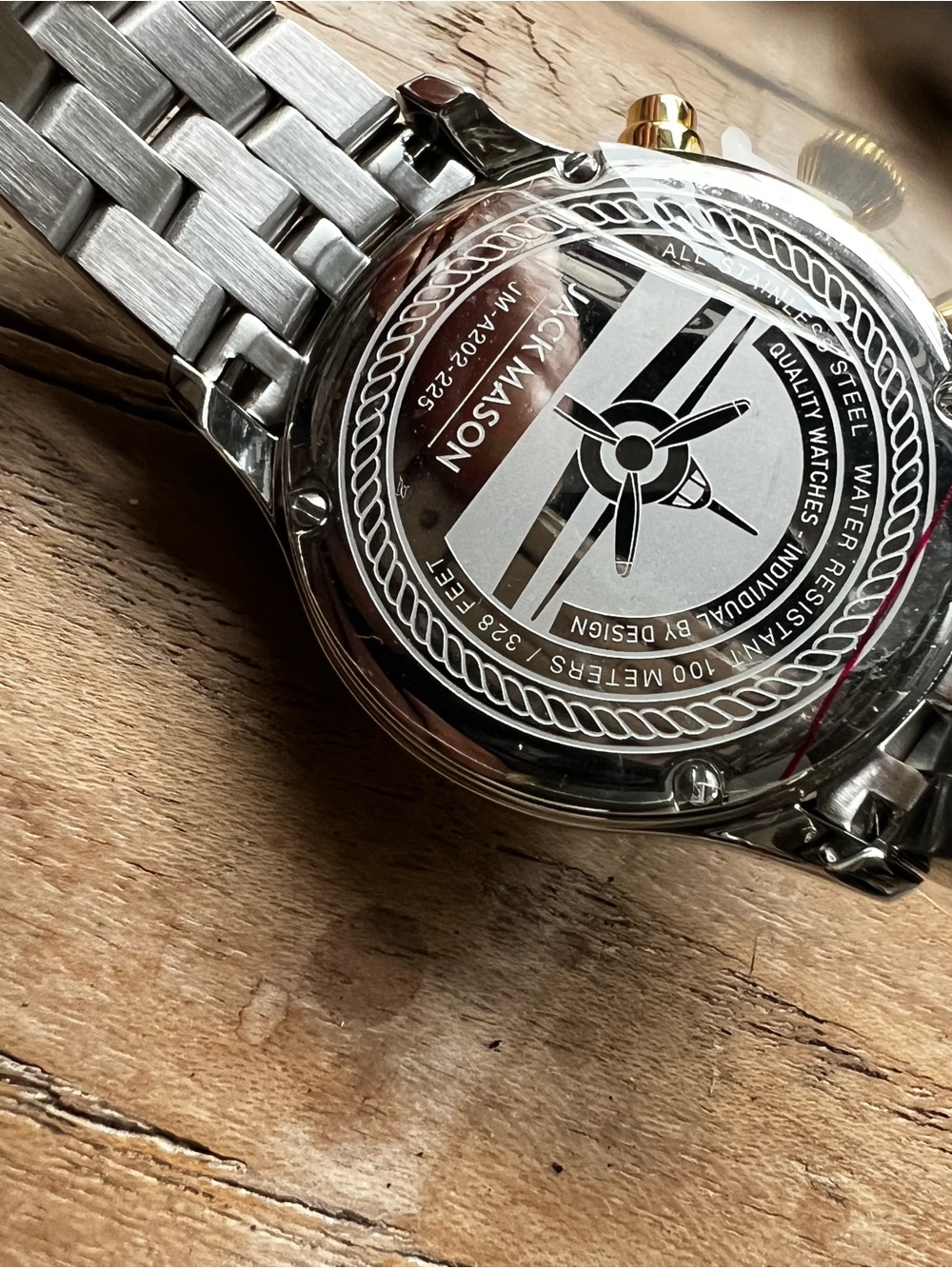 Jack Mason Women’s  Two-Tone Gold & Silver Chronograph Watch - Black Dial- New - Picture 5 of 10